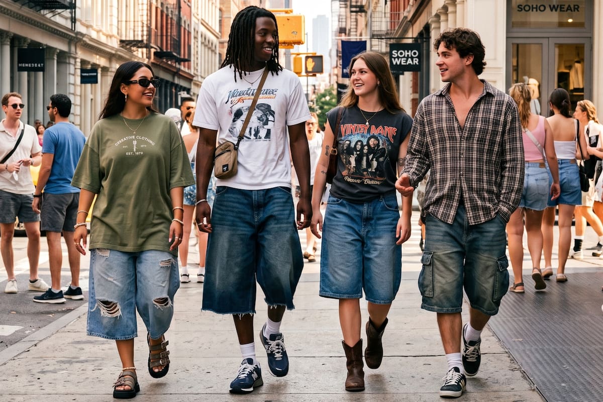 Los jorts se convirtieron en un básico entre los jóvenes neoyorquinos