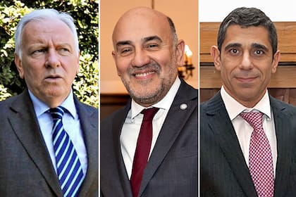 Los jueces Carlos Mahiques, Barroetaveña y Petrone