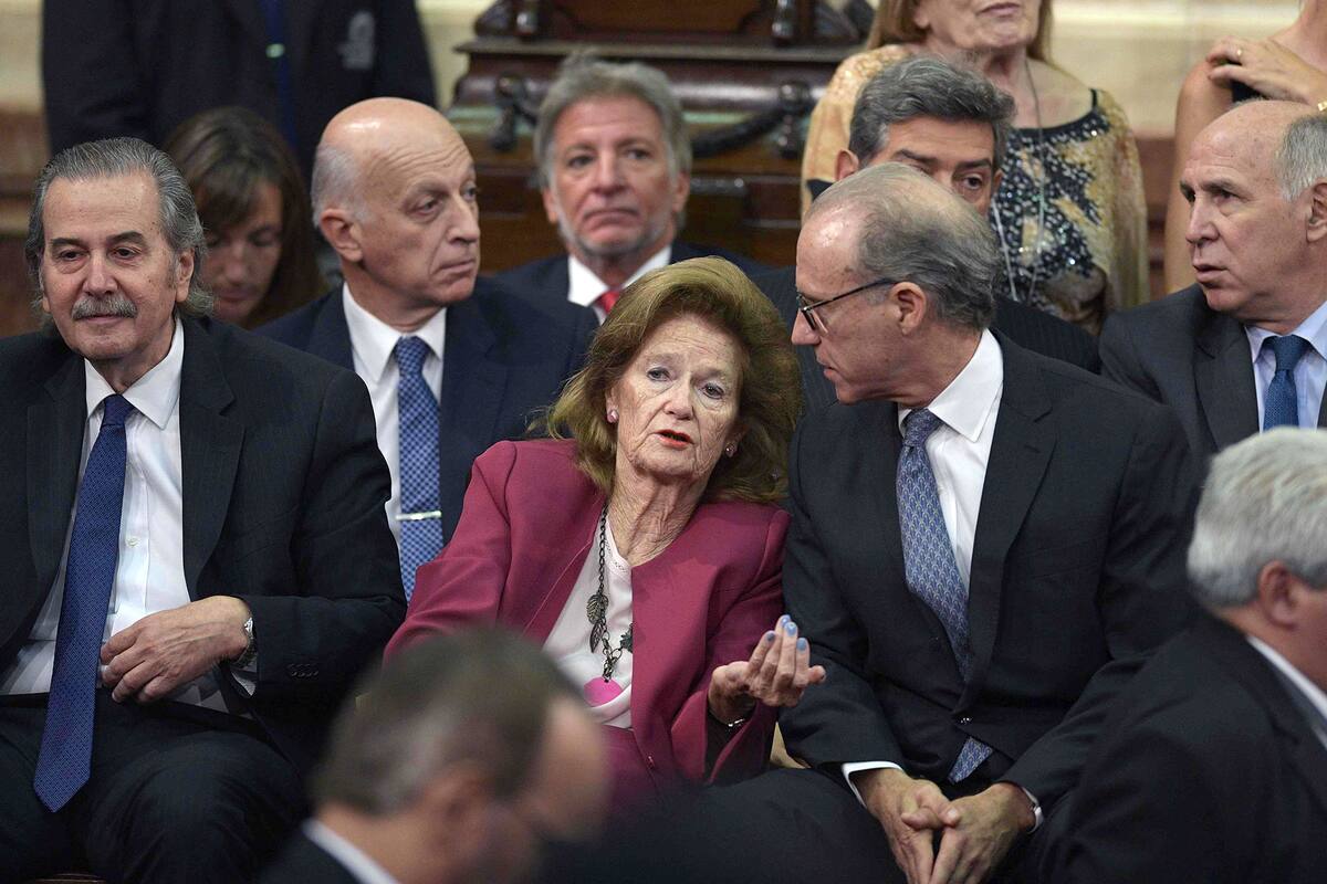 Los jueces de la Corte, en un reciente acto institucional