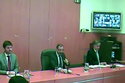 Los jueces del tribunal oral que juzgan a Cristina Kirchner: Andrés Basso, Jorge Gorini y Rodrigo Giménez Uriburu