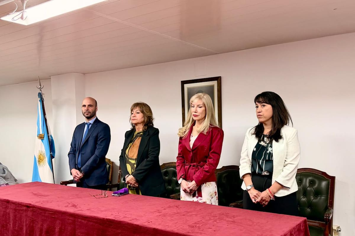 Los jueces Fernando Basanta, María de los Ángeles Mercau, Reneé Fernández y Paula Ludueña, miembros del TSJ de Santa Cruz