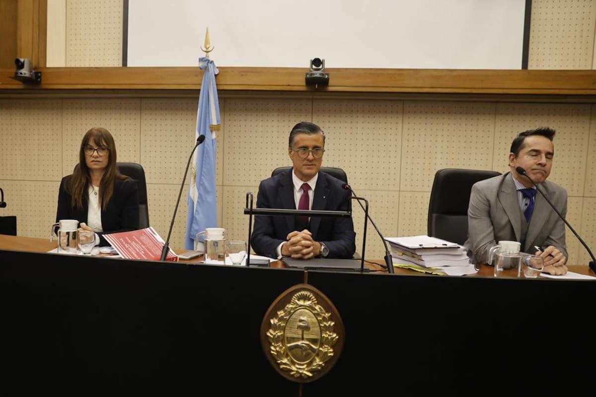Los jueces José Michilini, Adriana Palliotti y Fernando Machado Pelloni