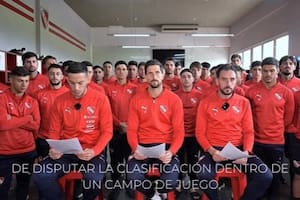 Los jugadores de Independiente afirman que la clasificación debía definirse en el campo de juego
