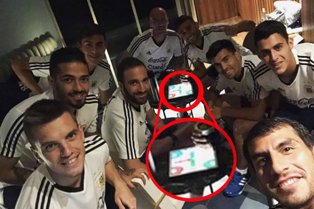 Los jugadores de la selección argentina, durante la concentración argentina