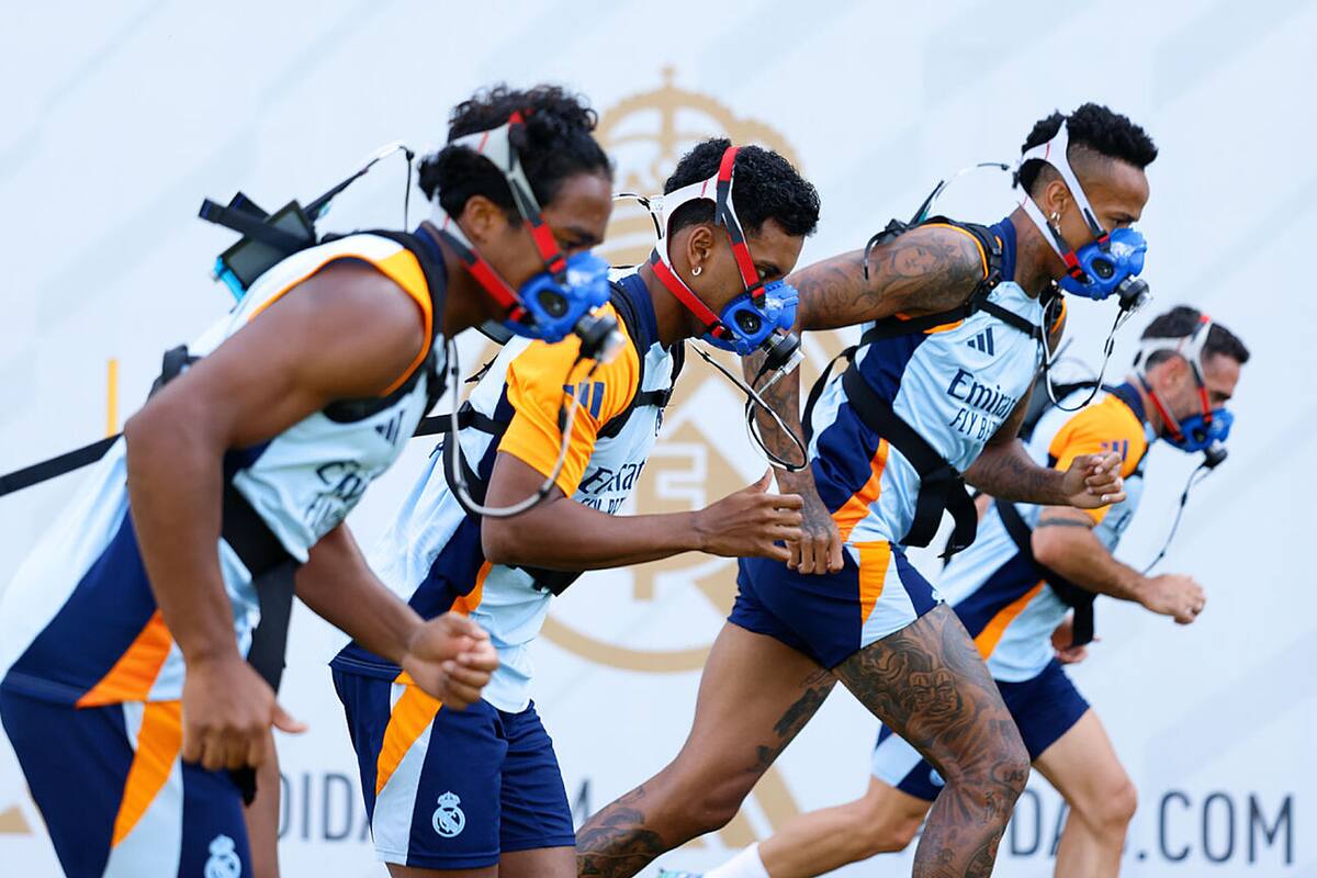 Los jugadores de Real Madrid utilizan la Training Mask, un sistema que simula la exigencia física en altura