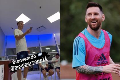 Los juveniles tuvieron su "bautismo" en la selección argentina y Lionel Messi no pudo contener la risa