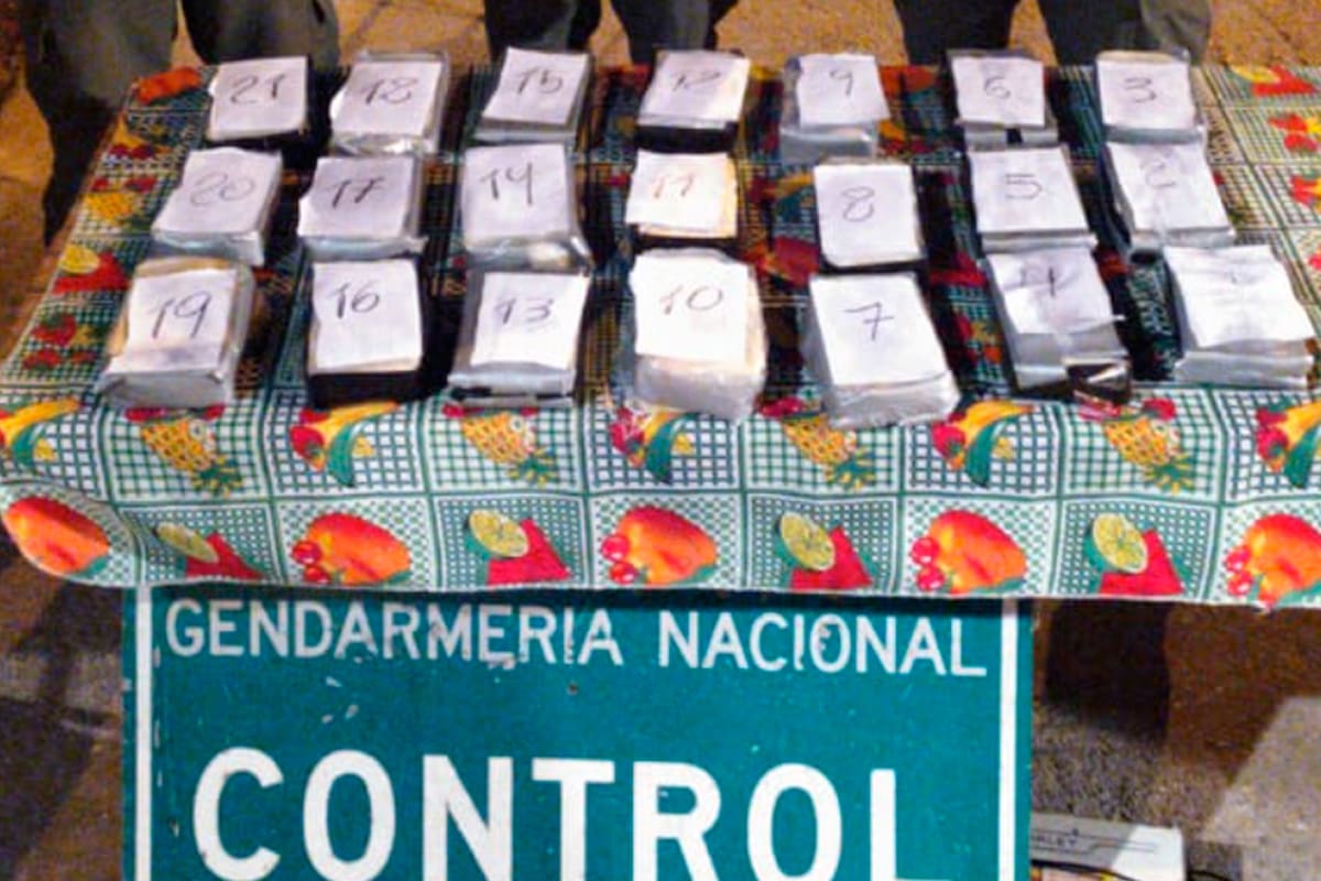 Los ladrillos de cocaína estaban ocultos dentro de un auto remolcado