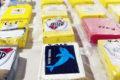 Los ladrillos de cocaína secuestrados en los operativos