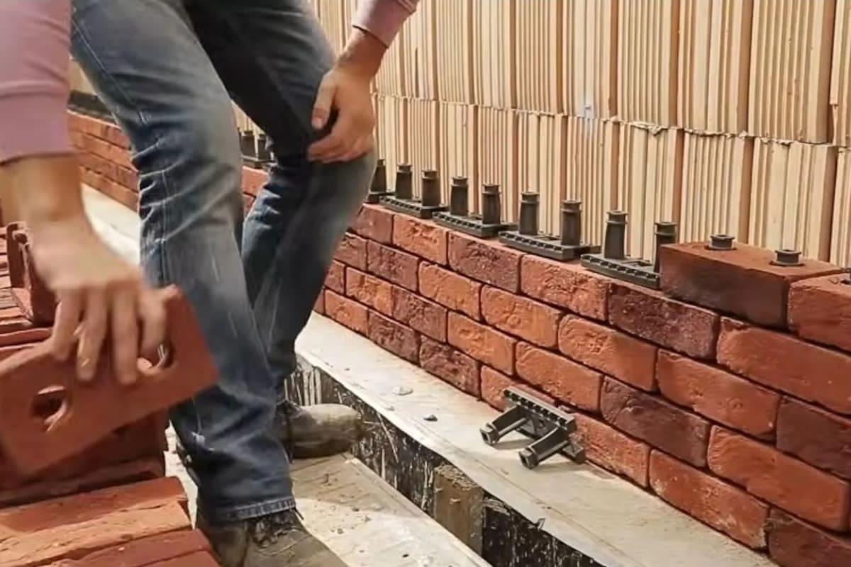 Los ladrillos se encastran como si fuera piezas de Lego