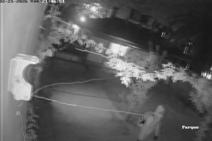 Los ladrones quedaron filmados por las cámaras de seguridad de la casa robada