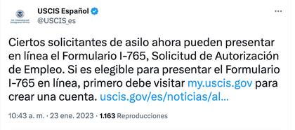Los latinos podrán solicitar su permiso de trabajo para EE.UU. en línea