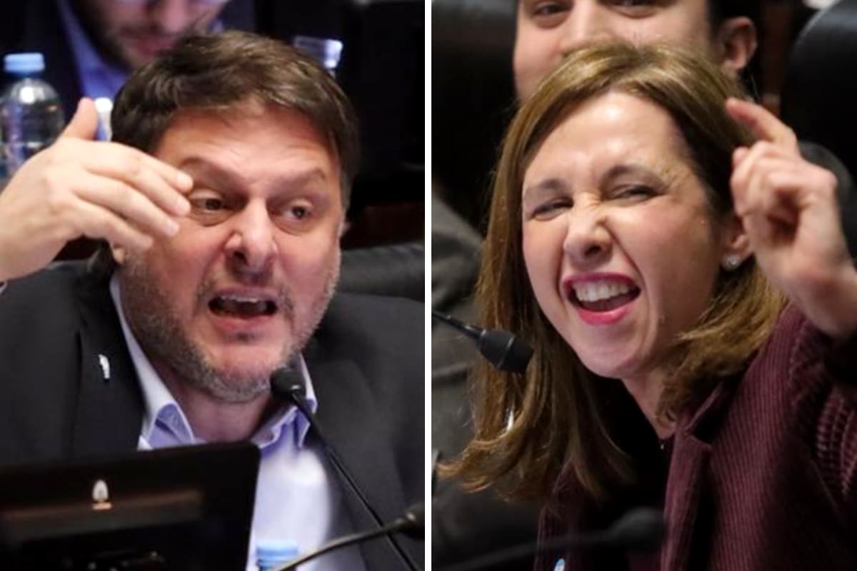 Los legisladores porteños Leandro Santoro (Unidad Porteña) y Pilar Ramírez (La Libertad Avanza)