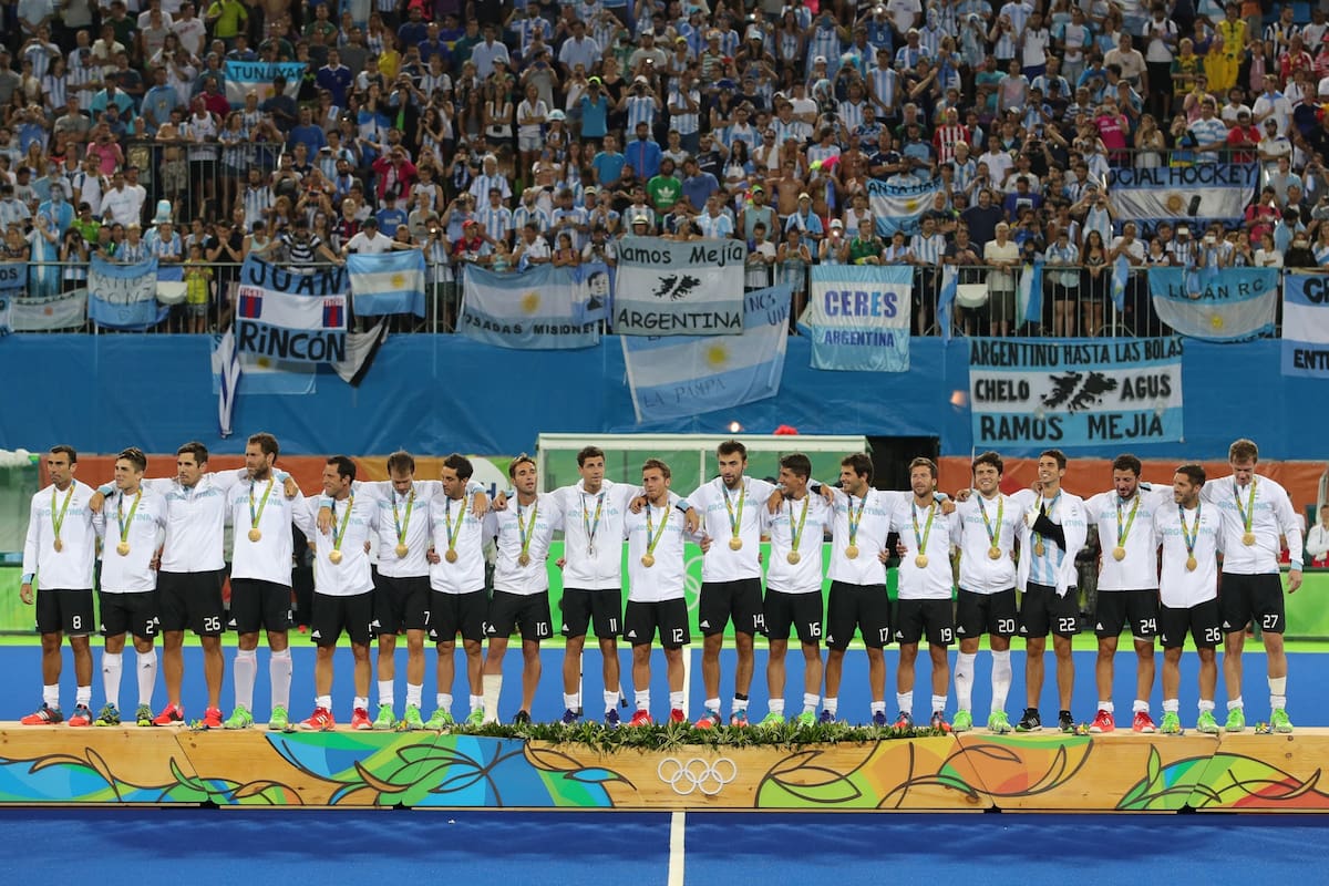 Los Leones en el podio .