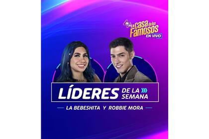 Los líderes de la semana de La casa de los famosos "La Bebeshita' y Robbie Mora