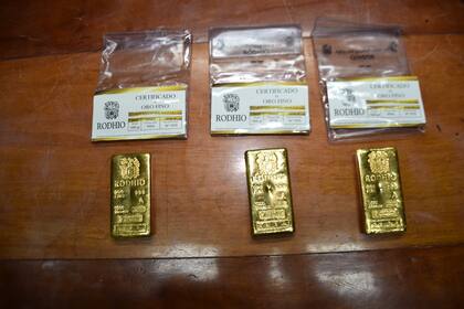 Los lingotes de oro secuestrados