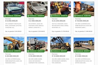 Cómo comprar autos y grúas desde $2,5 millones a través de una subasta online