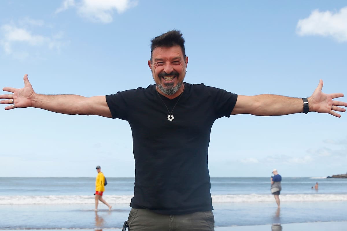 Damián de Santo, actor. Playa Las Toscas.
Mar del Plata, 4 de Enero 2026.