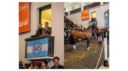 Los martilleros Fernando (h) y Gerónimo Saenz Valiente fueron los encargados de vender el padrillo de Ballester en $150 millones
