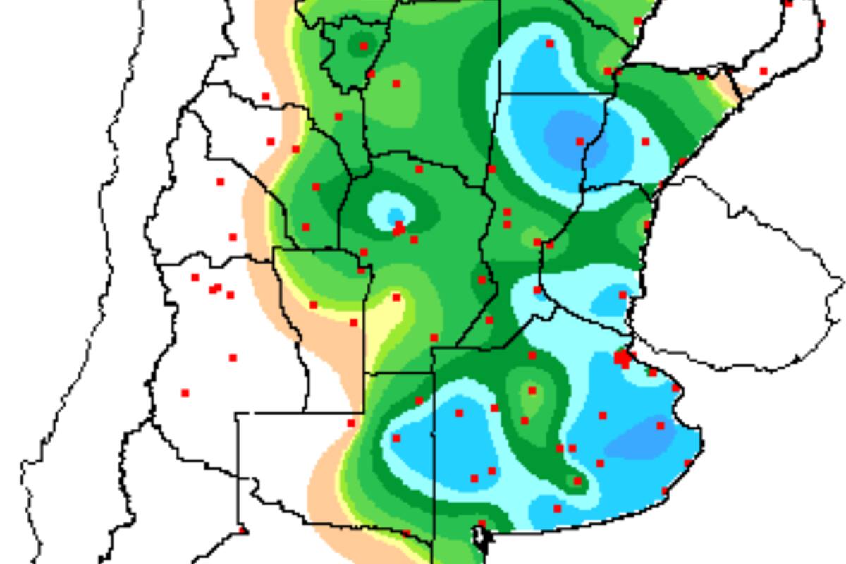 Los mayores registros se dieron sobre la provincia de Buenos Aires