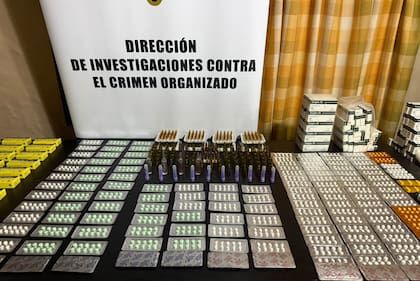 Los medicamentos secuestrados durante los allanamientos