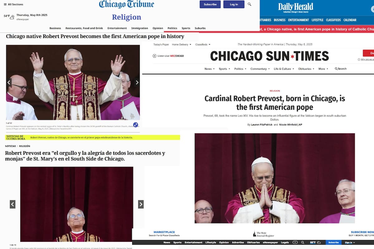 Los medios de Illinois reaccionan al primer Papa estadounidense, oriundo de Chicago