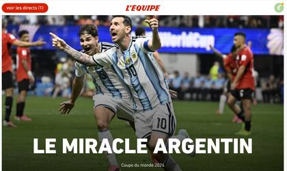 Los medios del mundo reaccionaron con elogios luego del triunfo épico de Argentina ante Egipto en el Mundial.