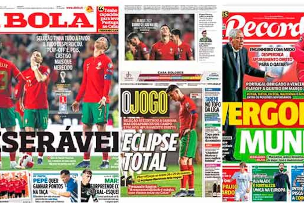 Los medios deportivos de Portugal castigaron duramente a su seleccionado