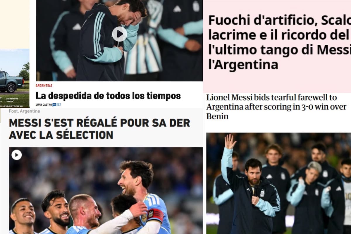 Los medios deportivos del mundo reflejaron el último partido de Messi con la selección