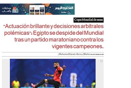 Los medios egipcios, entre el reconocimiento de su selección y las quejas por el arbitraje.