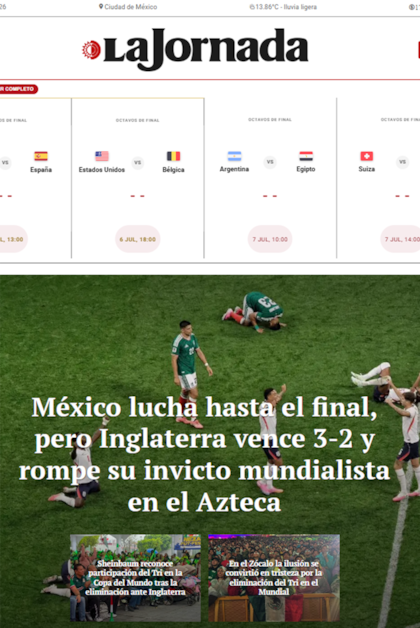 Los medios mexicanos sintieron la derrota como el fin de un sueño posible