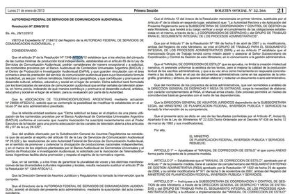 Los medios podrán usar programas del Banco Audiovisual de Contenidos Audiovisuales Argentino (Bacua) y del Centro de Producción e Investigación