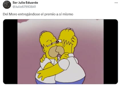 Los mejores memes de Del Moro tras autorecibir el Martín Fierro de Oro