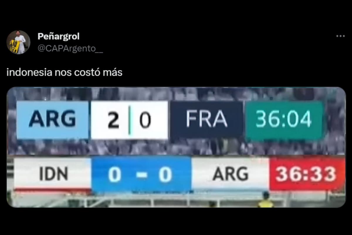 Los mejores memes por el triunfo de la selección argentina ante Indonesia