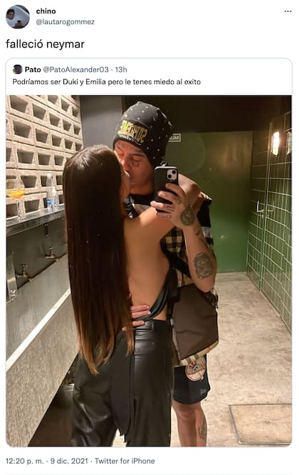 Los mejores memes por Neymar luego de la confirmación del romance entre Duki y Emilia Mernes