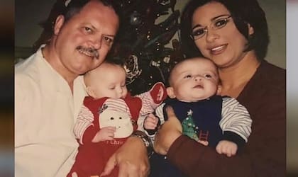 Los mellizos Aliene Aida y Abener David tenían cuatro meses y medio de nacidos cuando su padre sufrió tres derrames cerebrales (Crédito: Instagram/@neidasandovaltv)