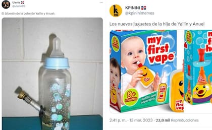 Los memes del nacimiento de la hija de Anuel AA y Yailin