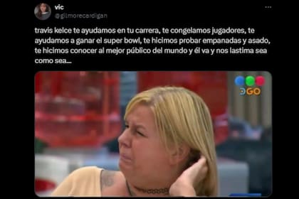 Los memes no faltaron entre las críticas para Travis Kelcen (Captura X)