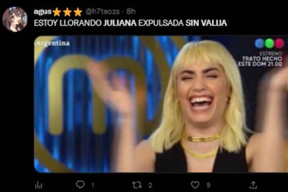 Los memes por la expulsión de Juliana fueron variados (Foto captura Twitter)