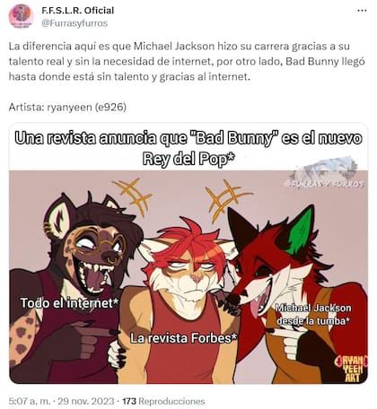 Los memes sobre Bad Bunny y Michael Jackson no tardaron en llegar