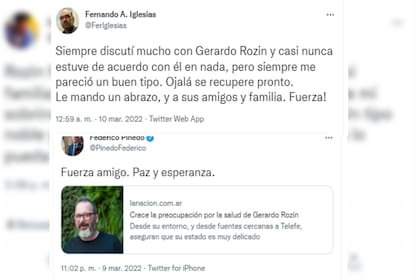 Los mensajes de aliento en redes sociales (Captura Twitter)