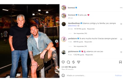 Los mensajes de apoyo a Messi, tras su posteo