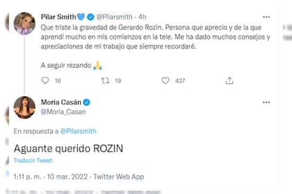 Los mensajes de apoyo (Captura Twitter)