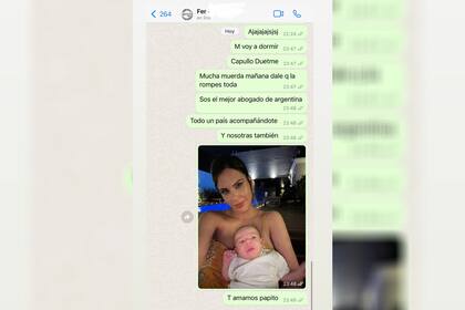 Los mensajes de Barby Franco a Fernando Burlando, antes de los alegatos del juicio por Fernando Báez Sosa