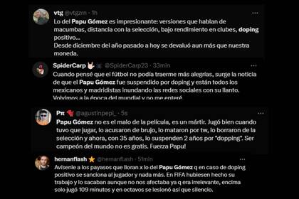 Los mensajes fueron diversos hacia el Papu Gómez (Captura Twitter)