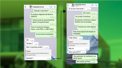 Los mensajes que referirían a orgías organizadas para Flavio Bolsonaro