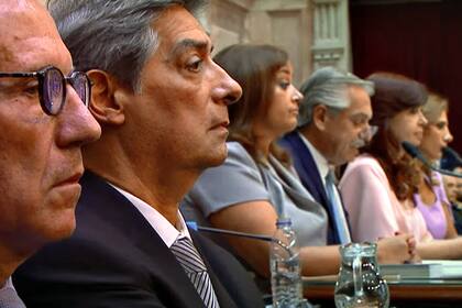 Los miembros de la Corte Suprema durante la apertura de las Sesiones Legislativas 2023