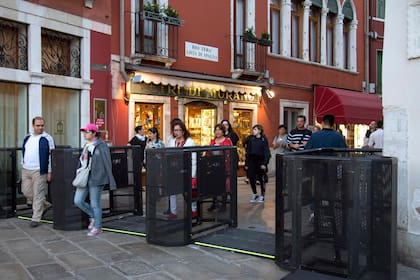 Los molinetes instalados en Venecia