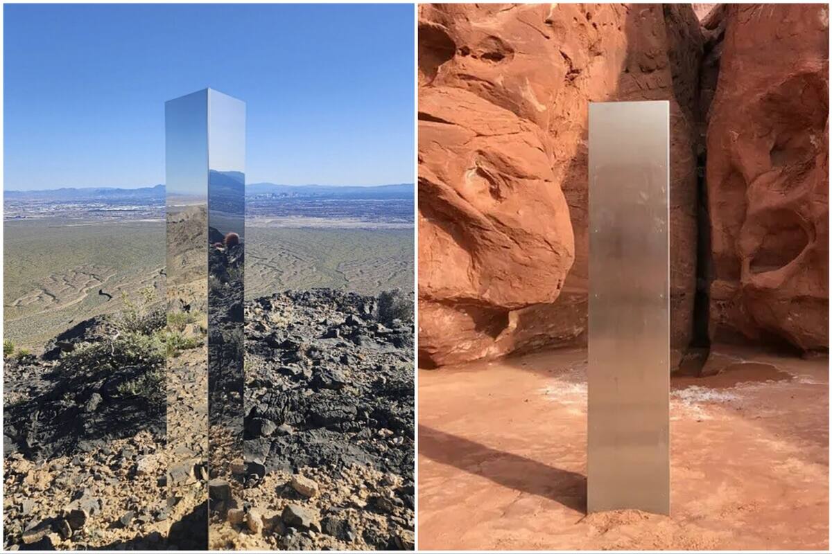 Los monolitos hallados esta semana y en 2020