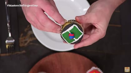 Los muffins de María representaban a la cancha de San Lorenzo