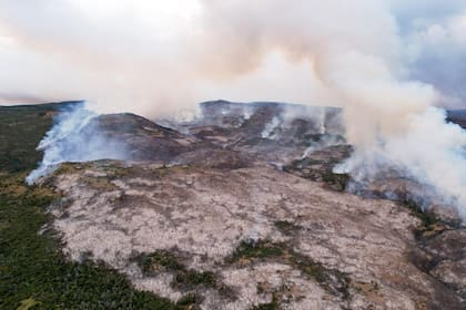 Los múltiples focos en las veranadas al este de Cholila.